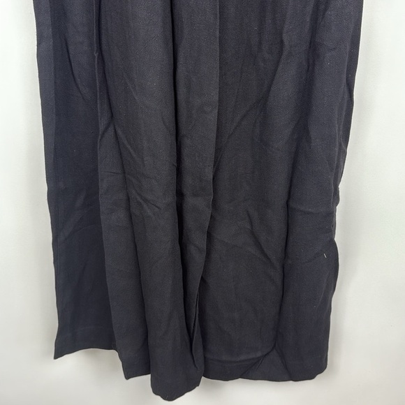 Free the Roses Black Wide Leg Linen Rope Belt Pants Size Small - Picture 6 of 9